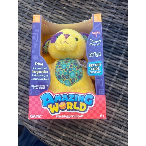 Ganz Amazing World Curlique the Dog Plush Toy 6" Sealed Code New Webkinz (BONUS 1 FUN CHOPS)