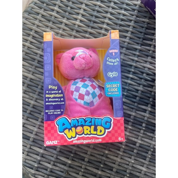 Ganz Amazing World Gyle the Cat Plush Toy 6" Sealed Code New (BONUS 1 FUN CHOPS)