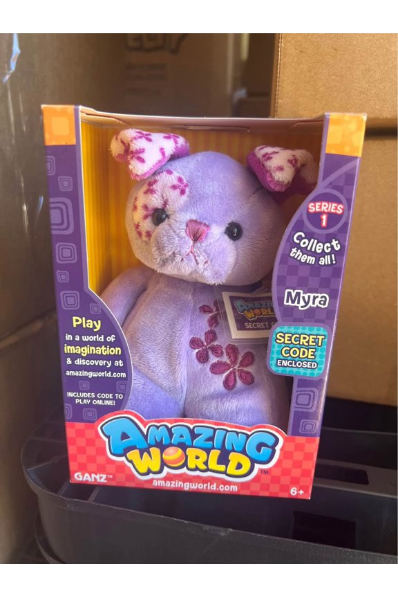 Amazing World - MYRA Purple Dog 6" Plush (With Sealed Code)(BONUS 1 FUN CHOPS)