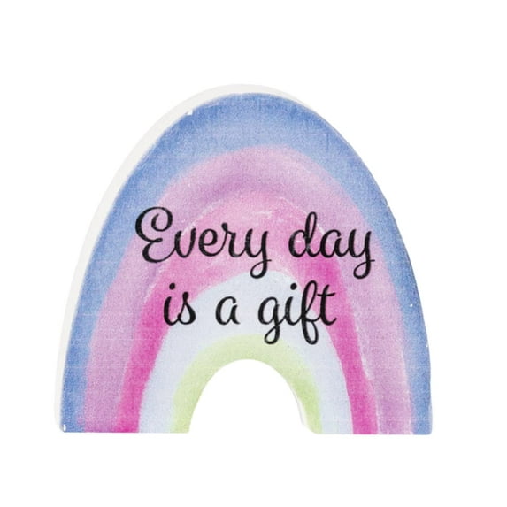 Ganz Block Talk - Every day is a gift, Pine Wood, 2.50 Inches Width, 1 Inch Depth, Multicolor