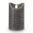thumbnail image 1 of Ganz Charcoal Led Textured Wax Pillar Candle, 5-Inch, 1 of 2
