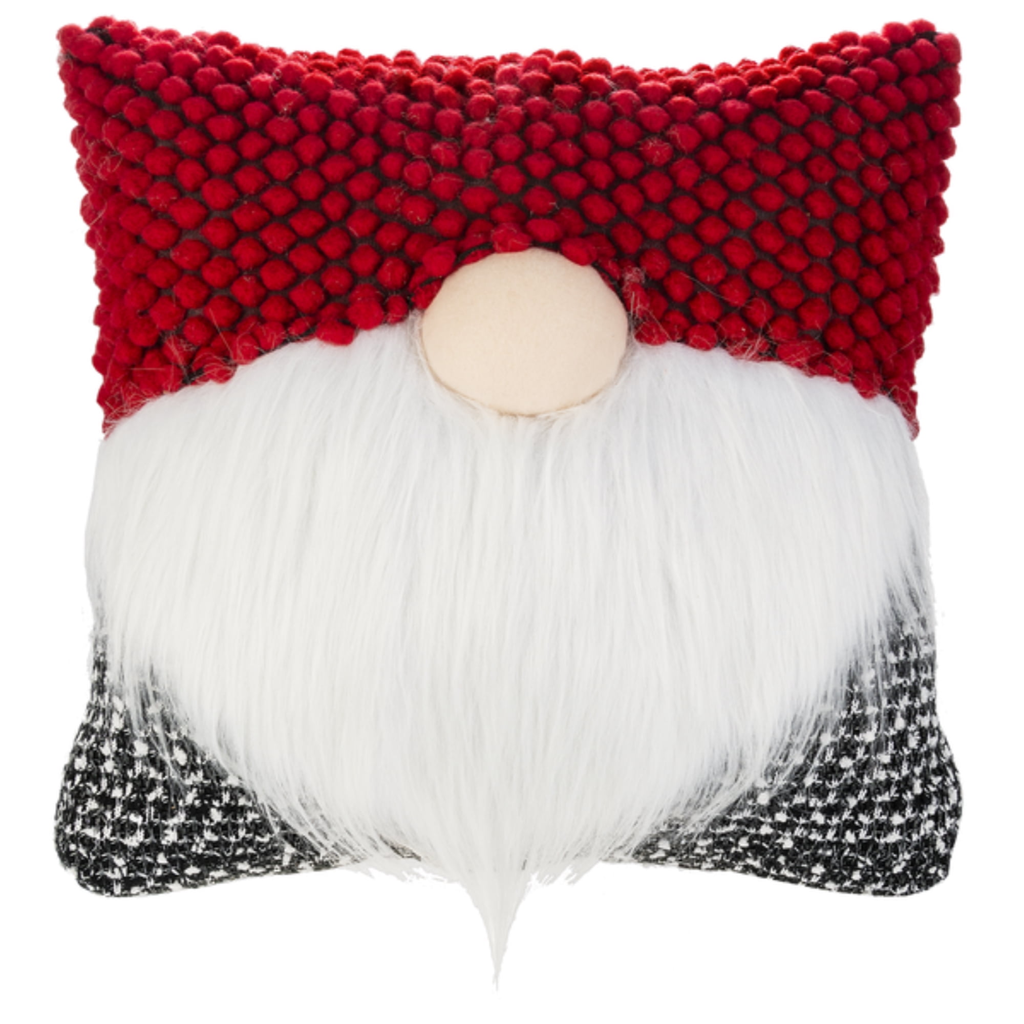 Red and White Gnome Decorative Polyester Pillow 17"