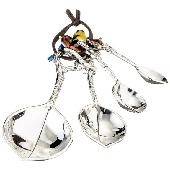 Ganz ER21865 4-Piece Set, Birds Measuring Spoon, One Size, silver