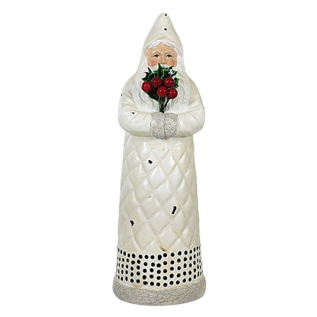 Ganz Folkart-Looking Santa - One Santa Figurine 11 Inch, Polyresin - Holly Berries Mx190095 Dots