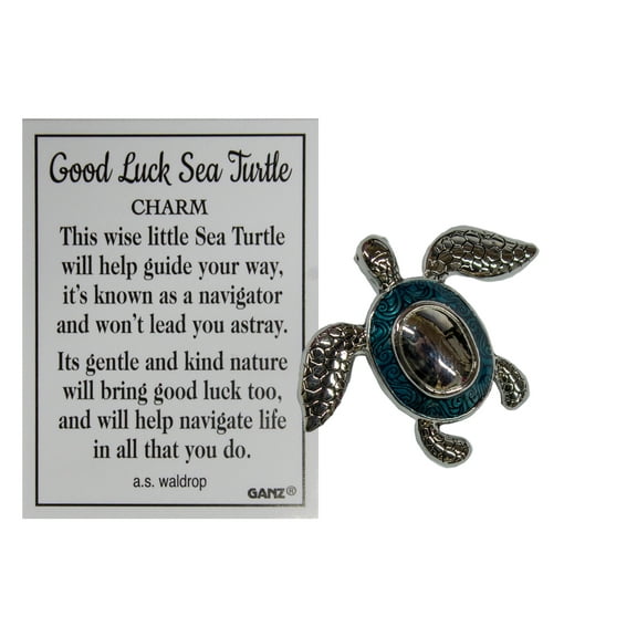 Ganz Good Luck Sea Turtle Pocket Charm with Story Card
