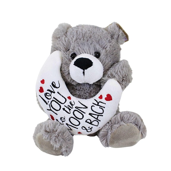 Ganz Gray Love U Bear Plush Toy