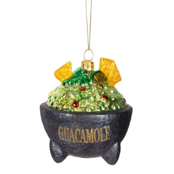 Ganz Guacamole Glass Christmas Ornament 3.6 Inch Multicolor