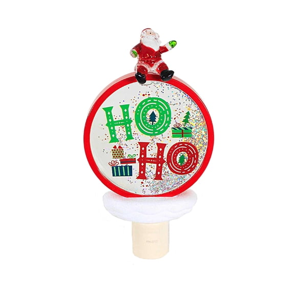 Ganz Ho Ho Santa Nightlight - One Nightlight 7.5 Inch, Acrylic - Electric Plug-In Mx190267