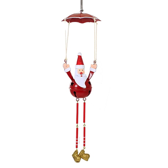 Ganz Holiday Parachuting Ornament - One Ornament 12 Inch, Metal - Dangling Legs Mx189331 Santa