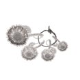 thumbnail image 1 of Ganz 4-Piece Measuring Spoon Set for Kitchen, Sunflower Design, Silver, 1 of 3