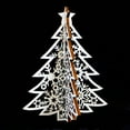 thumbnail image 1 of Ganz Laser Cut Christmas Trees Small - One Tree 6.75 Inch, Wood - Folds Flat Ex20909 Snowflake, 1 of 3