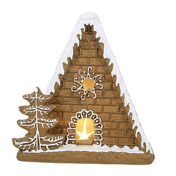 Ganz Led Light Up Gingerbread Chalet Figurine