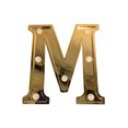 thumbnail image 1 of Ganz Led Light Up Marquee Initial Ornaments Letters – Gold/M, 1 of 2
