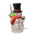 thumbnail image 1 of Ganz MX184863 LED Light Up Bubble Light Snowman Figurine, 8.88-inch Height, Ceramic, 1 of 3