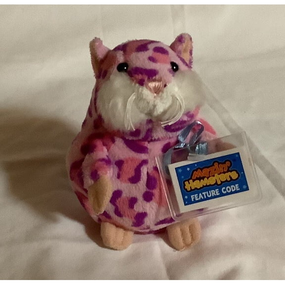 Ganz Mazin Hamster - Pixie Purple Cheetah 5" Plush Stuffed Animal (With Webkinz Sealed Code)(BONUS 1 WEBKINZ GIFT BAG)