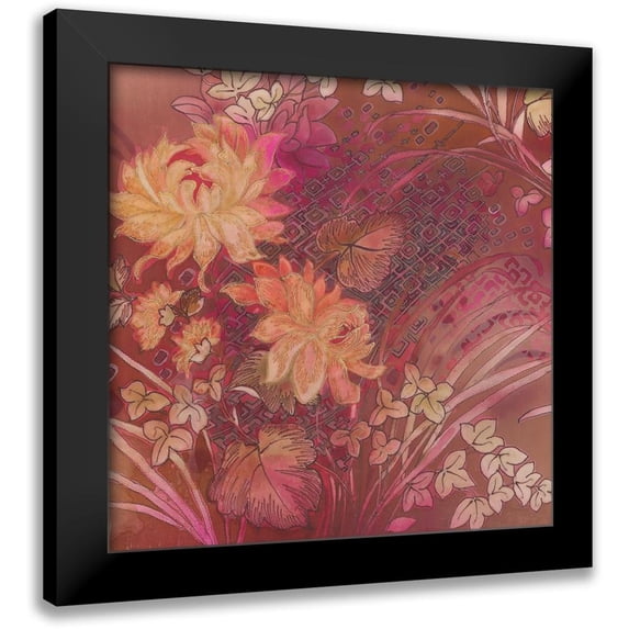 Ganz, Michael 15x15 Black Modern Framed Museum Art Print Titled - SILK TAPESTRY II