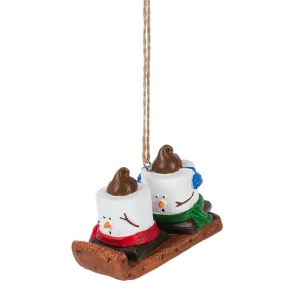 Ganz Mini S'Mores Toboggan Christmas Ornament 2.62 Inch Multicolor, Whimsical Collectible Holiday Tree Dcor, Gift for Winter Sports Fans and Outdoor Enthusiasts