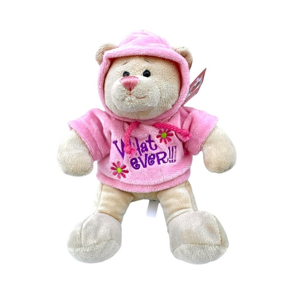 Ganz Pink Hooded Bear Plush - What Ever Bear Stuffed Animal