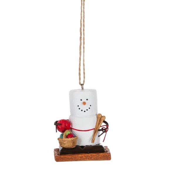 Ganz S'Mores Knitting Christmas Ornament 2.62 Inch Multicolor, Whimsical Collectible Holiday Tree Dcor, Gift for Knitters and Craft Lovers