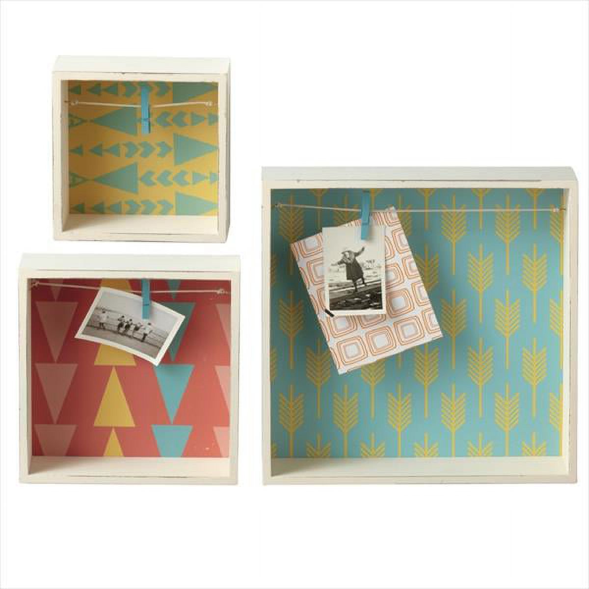 Petit Bazaar Aztec Printed Framed Shadow Box with Photo Clip - 12 ...
