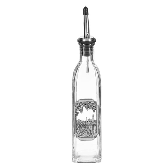 Ganz Silver Vineyard Glass Oil Holder 10.25 Inch