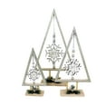 thumbnail image 1 of Ganz Snowflake Tree Set - Three Trees 13 Inch, Plywood - Beads Bells Greenery Mx189341, 1 of 3