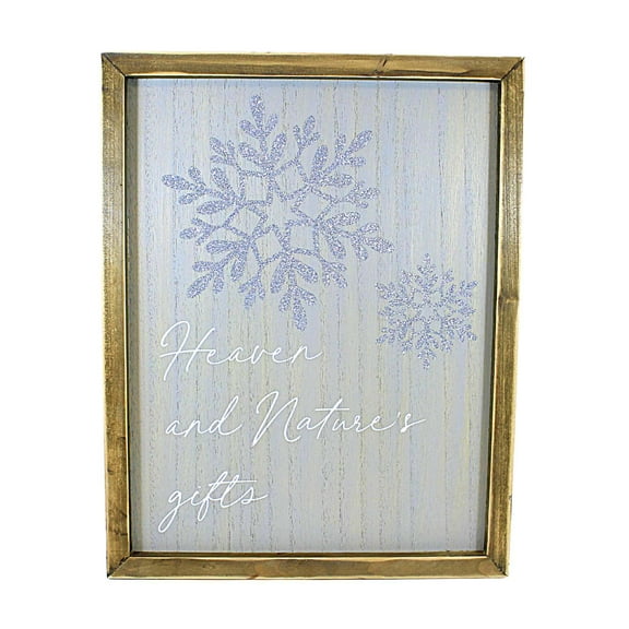 Ganz Snowflake Wall Decor - One Framed Wall Decor 14 Inch, Wood - Frame Metallic Mx187675 Heaven