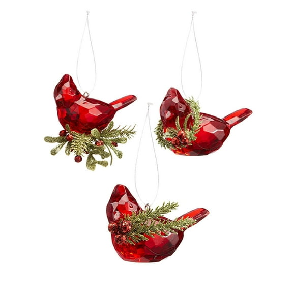 Ganz Teeny Cardinal Ornaments Set of 3