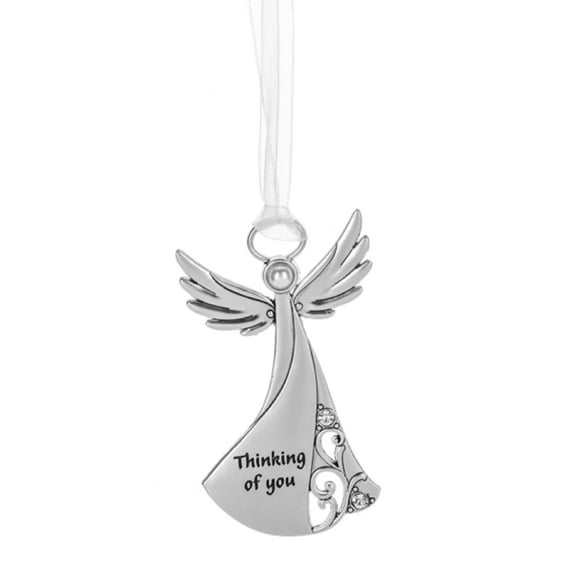 Ganz Thinking of You Hanging Ornament, 3.25-inch Height, Silver, Zinc, Polypropylene, Glass