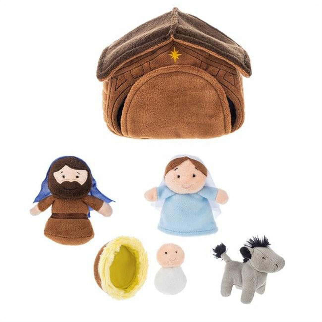 Ganz USA 223755 6 in. Learn Grow Plush Nativity Scene Set of 6