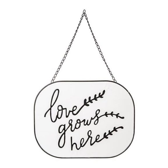 Ganz USA 409235 16 x 12.5 in. Love Grows Here Wall Decor