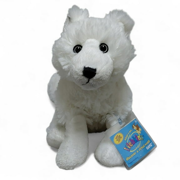 Ganz Webkinz - Arctic Fox HM210 Plush Stuffed Animal (NEW WITH WEBKINS SEALED CODE)(BONUS 1 WEBKINS GIFT BAG)