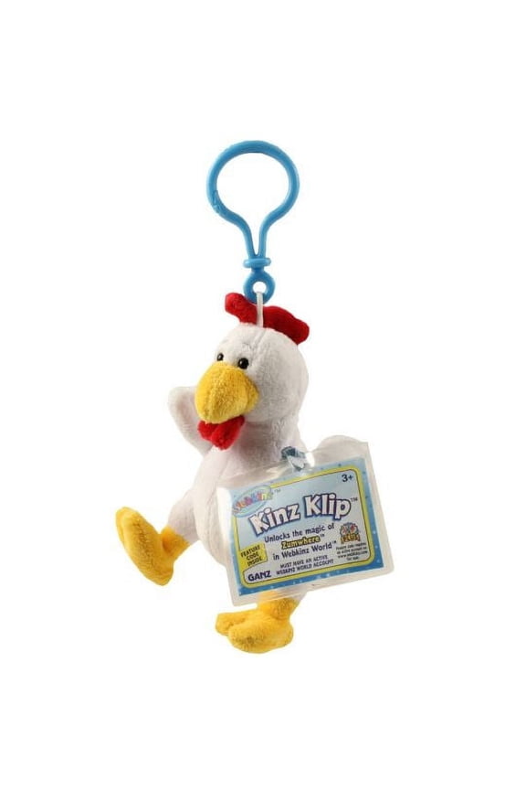 - CHICKEN (With Sealed Code) 4" Kinz Clip Plush Keychain