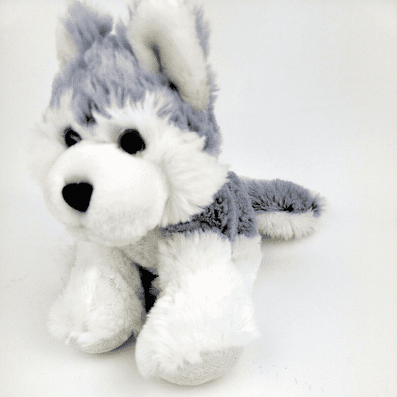 Ganz Webkinz - Husky Dog 8" HM120 Plush White Gray (No Webkinz Code)(BONUS 1 WEBKINZ GIFT)