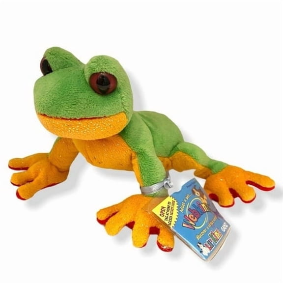 Ganz Webkinz - Lil' Kinz TREE Frog Plush (With New Webkinz Sealed Code) (BONUS ONE WEBKINZ GIFT BAG)
