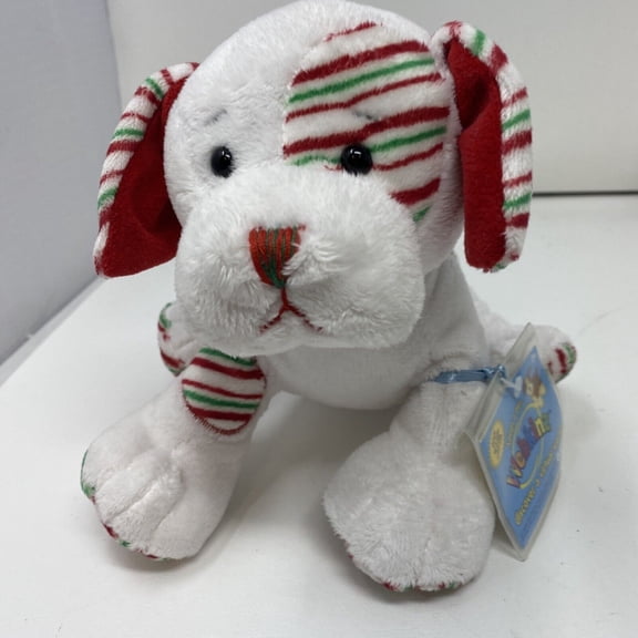 Ganz Webkinz - Peppermint Puppy Dog (New With Sealed Code) Christmas Dog Plush
