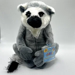 Ganz Webkinz - RINGTAILED LEMUR Monkey HM369 Plush (NEW WITH WEBKINZ SEALED CODE)(BONUS 1 WEBKINZ GIFT BAG)