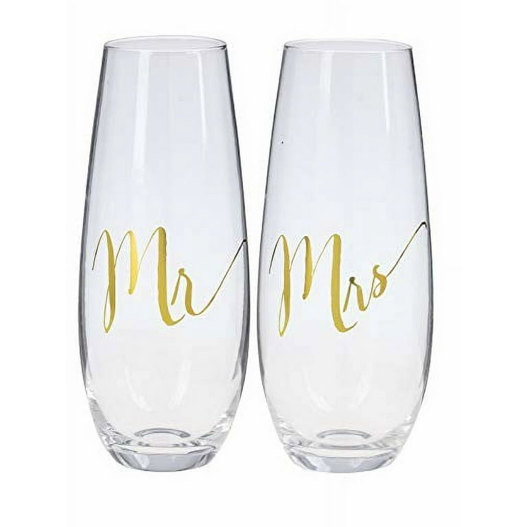 Personalized Wedding Stemless Champagne Flute