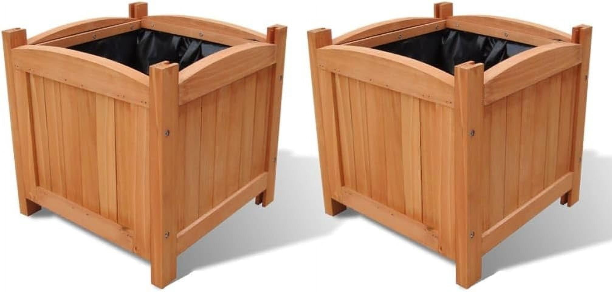 GaoJ 2-Set Wooden Raised Beds, 11.8