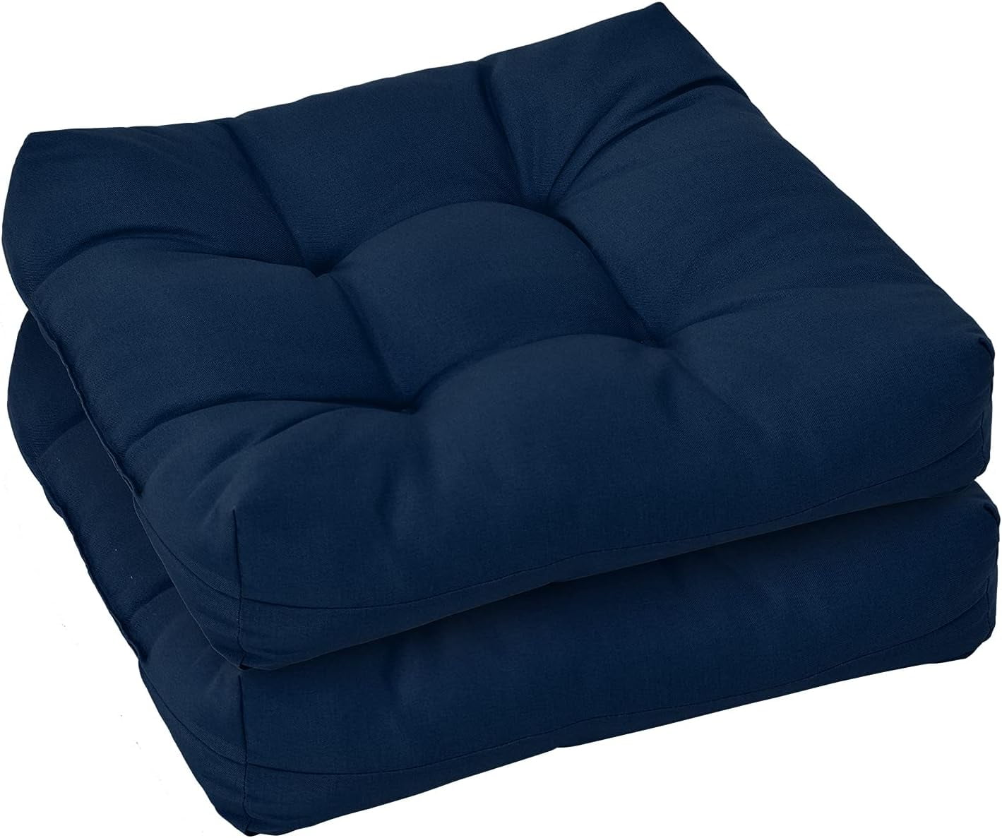 Giantex 2-Pack 21x21 Inch Patio Chair Cushions - 4" Thick, Waterproof, High Elasticity (Navy)