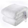 thumbnail image 1 of Gaomon King Heated Mattress Pad, Quilted Electric Bed Warmer, 5 Heat Settings, 10Hr Timer, Deep Pocket, Washable, White 78"x80", 1 of 8