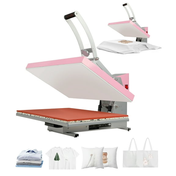 Gaonala 24x14 inch Heat Press Machine 2000W LCD Smart Screen Pull-Out Track for Heat Transfer Viny