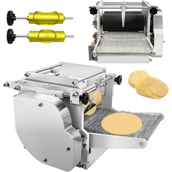 Gaonala Electric Tortilla Maker with 2 Free Mold (4in+6in) Heavy Duty Commercial Automatic None-Stick Corn(Black Roller)