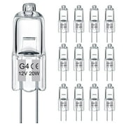 Gaormii G4 Halogen Landscape Light Bulb , 12V 20W JC T3 Bi-Pin G4 Base Dimmable 2700K 12 Pack