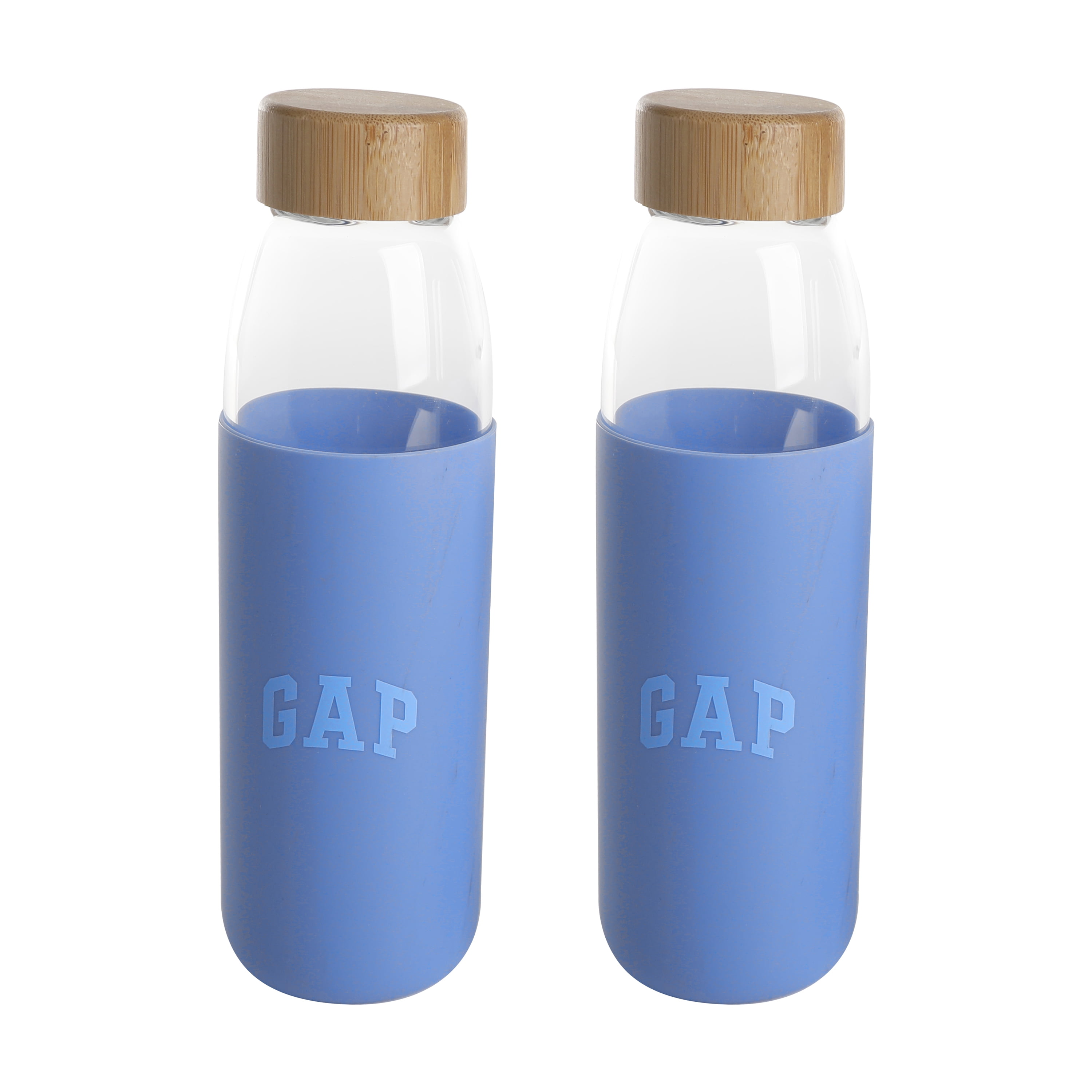 Gap Home 20 oz Medium Blue Solid Print Stainless Steel Water Bottle 2 Pack  