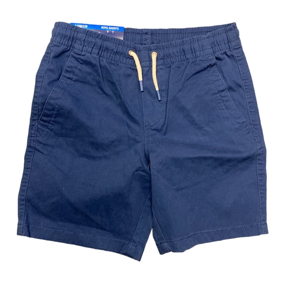 Gap Boy's Elastic Waistband Front & Back Pockets Stretch Soft Twill Shorts (Medieval Blue, XL (14/16))