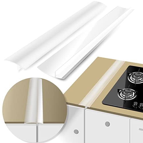 Gap Filler for Stove and Counter - Kitchen Stove Counter Gap Cover Silicone Gap Cover Between Stove and Counter 25 Inches Semi Transparent