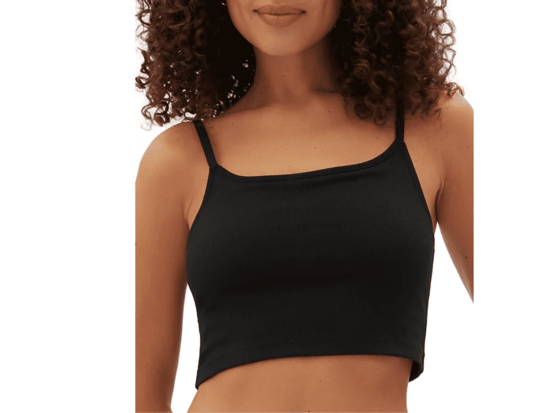 Gap GapBody Women's Logo Comfort Cropped Bralette, Black, Large ...
