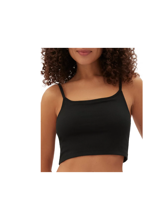 Body Women's Logo Comfort Cropped Bralette, Black, Large