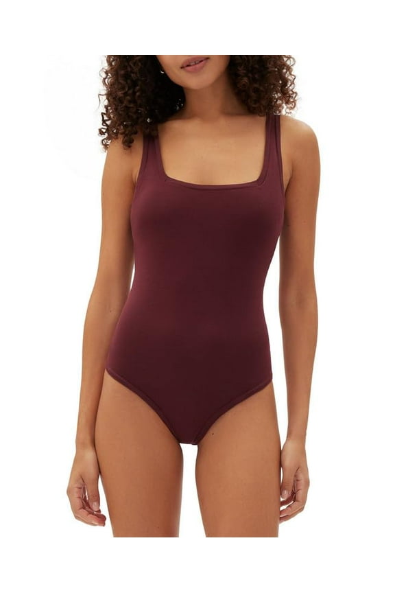 Body Womens Logo Comfort Thong Bodysuit, Windsor Wine, Medium